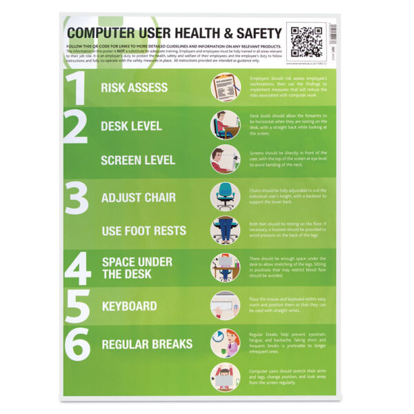 computer health and safety poster