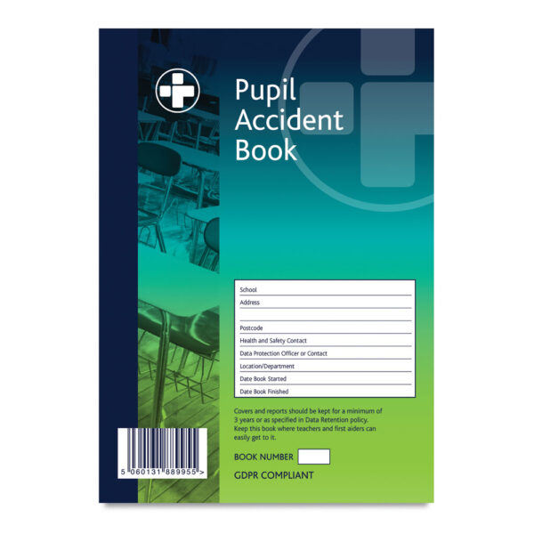 pupil accident books pack of 5