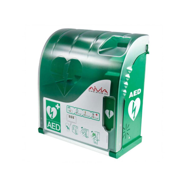 Aivia 100 AED Defibrillator Wall Cabinet with Alarm