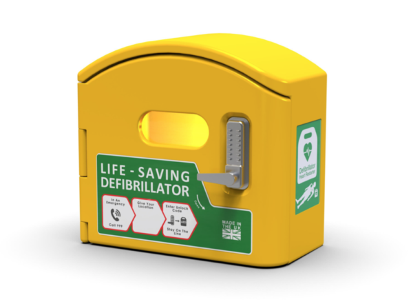 Defib Caddy Heated Locked AED Defibrillator Cabinet